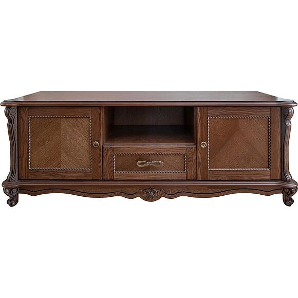 Тумба ТВ «Алези» П1.350.0.02 (П350.02), Материал: массив дуба, Цвет: Табак (35002-1.jpg) Тумба ТВ «Алези» П1.350.0.02 (П350.02), Материал: массив дуба, Цвет: Табак