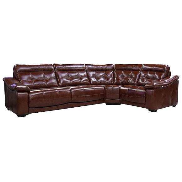 Угловой диван «Мирано» (3mL/R901R/L), Материал: натуральная кожа, Группа ткани: 150 группа