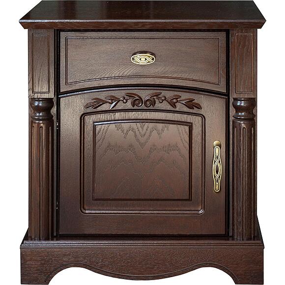 Тумба прикроватная «Паола» БМ2.671.1.30-01(2162-01), Материал: массив дуба, Цвет: Горячий шоколад (Paola_2162_goryachii_shokolad_25d9d8ff642af8.jpg) Тумба прикроватная «Паола» БМ2.671.1.30-01(2162-01), Материал: массив дуба, Цвет: Горячий шоколад