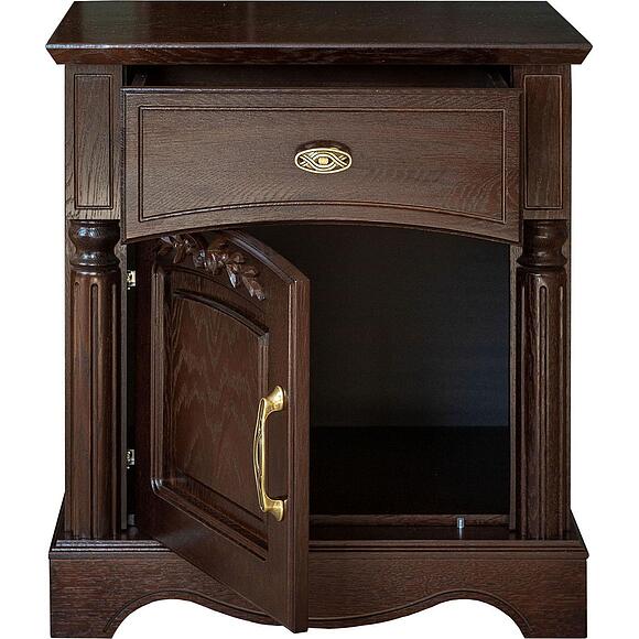 Тумба прикроватная «Паола» БМ2.671.1.30-01(2162-01), Материал: массив дуба, Цвет: Горячий шоколад (Paola_2162_goryachii_shokolad_45d9d8ffb196d5.jpg) Тумба прикроватная «Паола» БМ2.671.1.30-01(2162-01), Материал: массив дуба, Цвет: Горячий шоколад