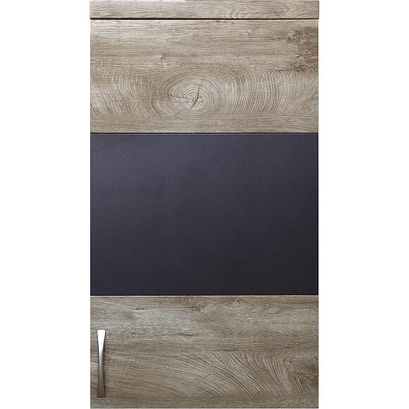 Шкаф навесной «Амаранти» П563.06, Материал: ЛДСП, Цвет: Дуб тобакко синхро + Шагрень графит (4J4A4183.jpg) Шкаф навесной «Амаранти» П563.06, Материал: ЛДСП, Цвет: Дуб тобакко синхро + Шагрень графит