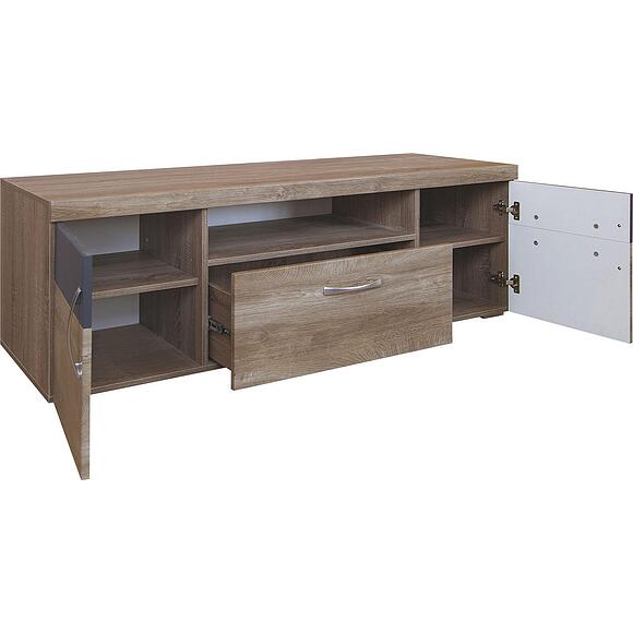 Тумба для ТВ «Амаранти» П563.13, Цвет: Дуб тобакко синхро + Шагрень графит