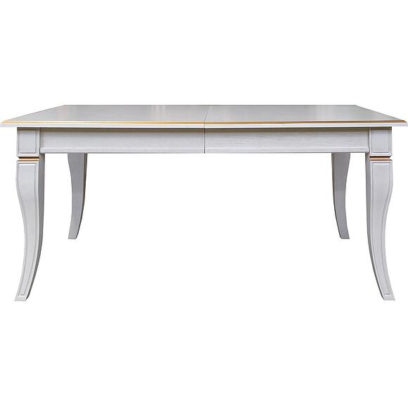 Стол обеденный «Кинг» П4.193.4.07 (П613.07), Материал: МДФ+шпон, Цвет: Слоновая кость с золочением