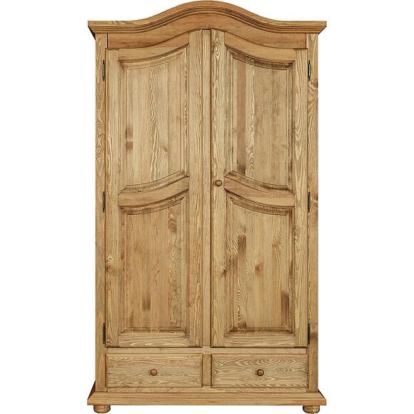 Шкаф для одежды 2д «Лотос» БМ2.701.1.43(2190), Материал: массив сосны, Цвет: Искусственное старение