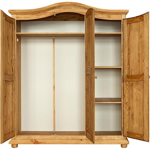 Шкаф для одежды 3д «Лотос» БМ2.701.1.03(1092), Материал: массив сосны, Цвет: Искусственное старение