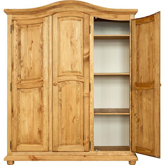 Шкаф для одежды 3д «Лотос» БМ2.701.1.03(1092), Материал: массив сосны, Цвет: Искусственное старение