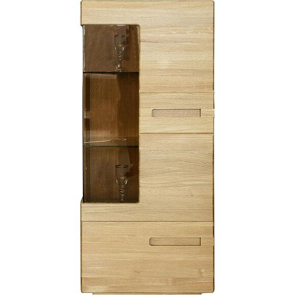 Шкаф с витриной «Хедмарк» БМ2.761.0.78-01, Материал: массив дуба, Цвет: Дуб натуральный