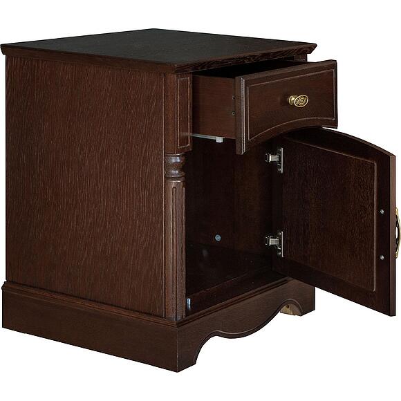 Тумба прикроватная «Паола» БМ2.671.1.30(2162), Материал: массив дуба, Цвет: Горячий шоколад