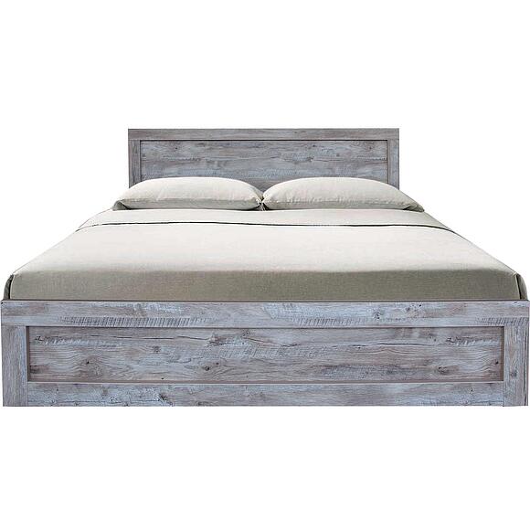 Кровать двойная «Гранде», Материал: ЛДСП, Цвет: Дуб Юкон, Спальное место: 2000x1600 мм, Размер: 2085×1820×954