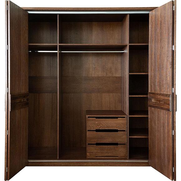 Шкаф для одежды 4д «Хедмарк» БМ2.761.1.27(2210), Материал: массив дуба, Цвет: Венге