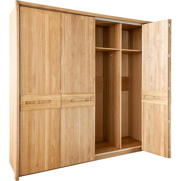 Шкаф для одежды 4д «Хедмарк» БМ2.761.1.27(2210), Материал: массив дуба, Цвет: Дуб натуральный