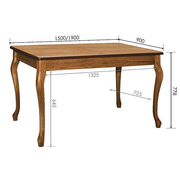 Стол обеденный «Цезарь» П4.512.4.02 (П512.02), Материал: МДФ+шпон, Цвет: Дуб рустикаль