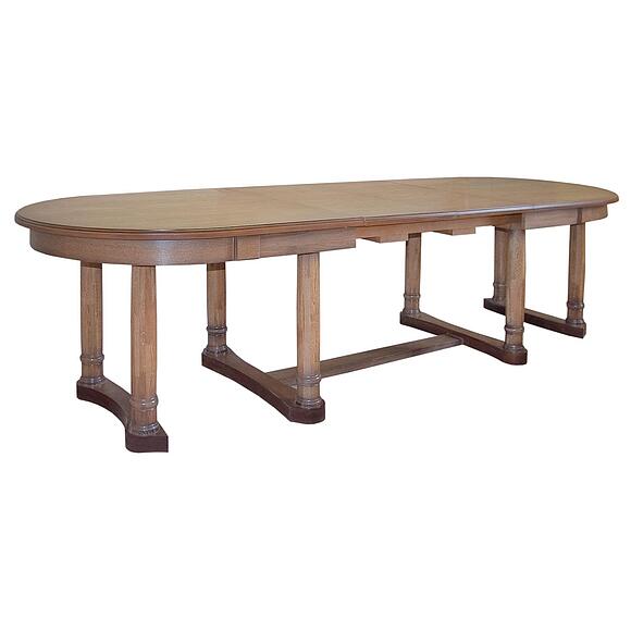 Стол обеденный «Атлант» П4.191.4.01 (П191.01), Материал: МДФ+шпон, Цвет: Дуб рустикаль с патинированием