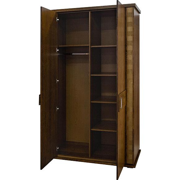 Шкаф для одежды «Тунис» П6.343.1.06 (П344.06), Материал: массив дуба, Цвет: Черешня с золочением