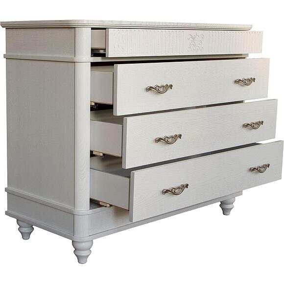 Комод «Юстина» БМ2.691.1.31(2361), Материал: массив дуба, Цвет: Молоко