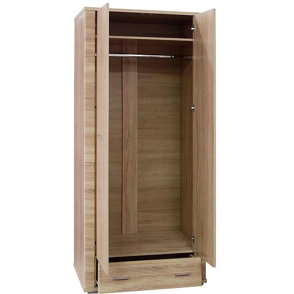 Шкаф для одежды «Гресс» П6.501.3.01 (П614.01), Материал: ЛДСП, Цвет: Дуб Сонома светлый