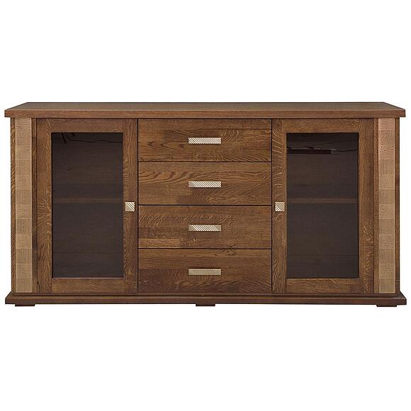 Тумба комбинированная «Тунис» П6.343.0.03 (П343.03Ш), Цвет: Черешня с золочением (4J4A1992.jpg) Тумба комбинированная «Тунис» П6.343.0.03 (П343.03Ш), Цвет: Черешня с золочением