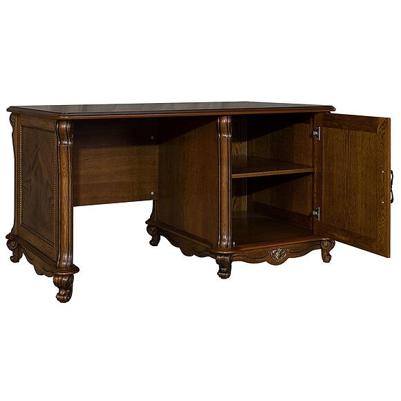 Стол письменный «Алези» П1.350.2.06 (П395.06), Материал: массив дуба, Цвет: Античная бронза (Stol_Alezi_P395-06_antichnaya-bronza2.jpg) Стол письменный «Алези» П1.350.2.06 (П395.06), Материал: массив дуба, Цвет: Античная бронза