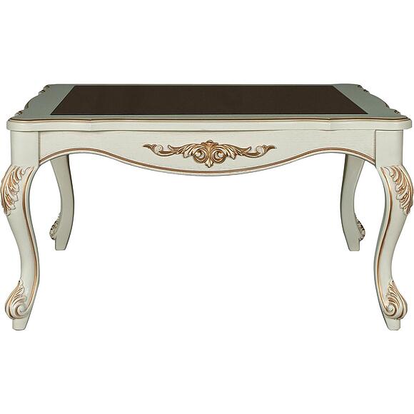 Стол журнальный «Алези» П1.350.0.44 (П354.08), Материал: массив дуба, Цвет: Слоновая кость с золочением (Stol-zhurnalnyy-Alezi-06-P354-08-slonovaya-kost-s-zolocheniyem.jpg) Стол журнальный «Алези» П1.350.0.44 (П354.08), Материал: массив дуба, Цвет: Слоновая кость с золочением