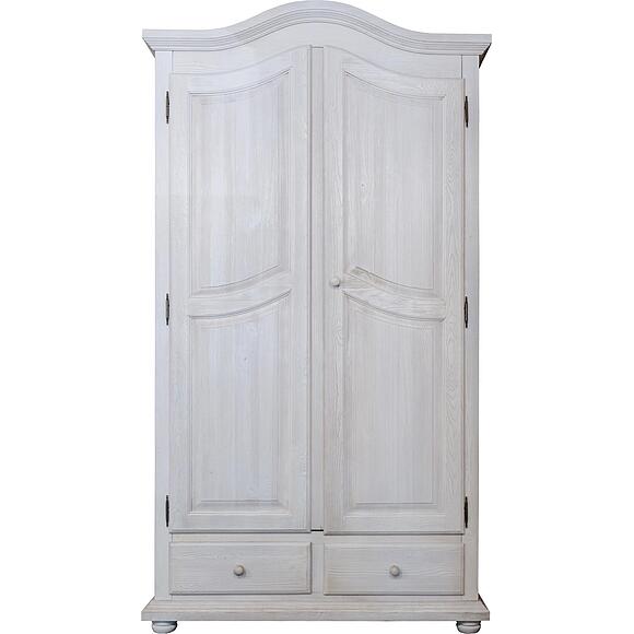 Шкаф для одежды 2д «Лотос» БМ2.701.1.43(2190), Материал: массив сосны, Цвет: Брашированный крем