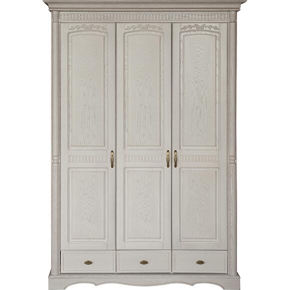 Шкаф для одежды 3д «Паола» БМ2.671.1.03(2165), Материал: массив дуба, Цвет: Розовый пепел