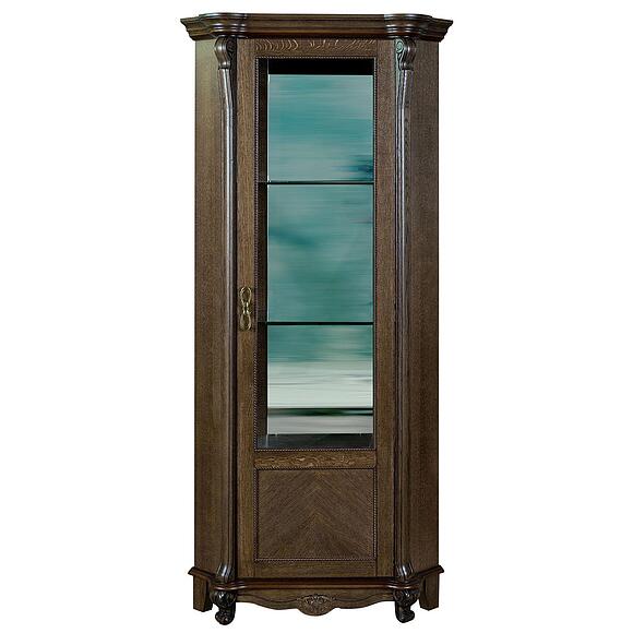 Шкаф с витриной «Алези» П1.350.0.13 (П350.13), Материал: массив дуба, Цвет: Табак (Shkaf_Alezi10_P350-13_tabak_0.jpg) Шкаф с витриной «Алези» П1.350.0.13 (П350.13), Материал: массив дуба, Цвет: Табак