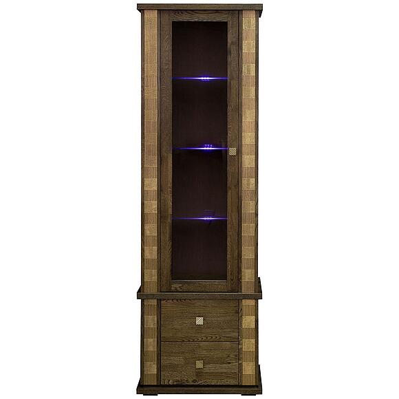 Шкаф с витриной «Тунис» П6.343.0.19-01 (П343.19Ш), Материал: массив дуба, Цвет: Венге c золочением (Shkaf_Tunis_P343-19SH_venge2.jpg) Шкаф с витриной «Тунис» П6.343.0.19-01 (П343.19Ш), Материал: массив дуба, Цвет: Венге c золочением