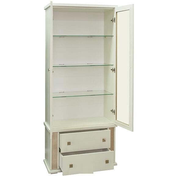 Шкаф с витриной «Тунис» П6.343.0.22 (П343.22Ш), Материал: ДСП+шпон, Цвет: Слоновая кость с золочением (Shkaf_Tunis_P343_Slonovaya-kost-s-zolocheniem3.jpg) Шкаф с витриной «Тунис» П6.343.0.22 (П343.22Ш), Материал: ДСП+шпон, Цвет: Слоновая кость с золочением