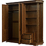 Шкаф комбинированный для прихожей «Верди» П3.487.3.31 (П433.01-01), Материал: массив дуба, Цвет: Черешня с золочением