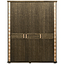 Шкаф для одежды «Тунис» П6.343.1.01 (П344.01/1), Материал: массив дуба, Цвет: Венге+золото