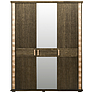 Шкаф для одежды «Тунис» П6.343.1.01-01 (П344.01), Материал: массив дуба, Цвет: Венге+золото