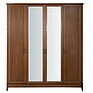 Шкаф для одежды 4д «Вилора» БМБМ2.775.1.27-01, Материал: ДСП+шпон, Цвет: Коньяк