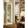 Шкаф с витриной «Милана 10» П265.10, Материал: массив дуба, Цвет: Слоновая кость с золочением