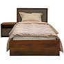 Кровать одинарная «Монако» с низким изножьем, Материал: ЛДСП, Цвет: Дуб Саттер+Серый Мокко, Спальное место: 2000x800 мм, Размер: 2060×910×940