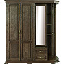 Шкаф комбинированный для прихожей «Верди» П3.487.3.31 (П433.01-01), Материал: массив дуба, Цвет: Табак