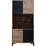 Шкаф с витриной «Блэквуд» П556.11, Материал: ЛДСП, Цвет: Дуб Вотан + чёрный