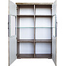 Шкаф с витриной «Амаранти» П563.04, Материал: ЛДСП, Цвет: Дуб тобакко синхро + Шагрень графит