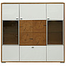 Шкаф с витриной «Гелиос» П550.02, Материал: ЛДСП+МДФ, Цвет: Дуб Вотан + белый