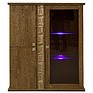 Шкаф комбинированный навесной «Тунис» П6.343.0.28 (П343.28Ш), Материал: ДСП+шпон, Цвет: дуб рустикаль с золочением